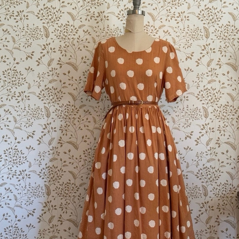 Roolee Polka Dot Brown Dress